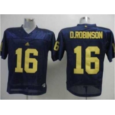 Wolverines #16 D.Robinson Blue Embroidered NCAA Jerseys