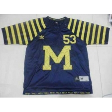 Wolverines #53 Michigan Blue Under The Lights Embroidered NCAA Jerseys