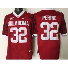 Men Oklahoma Sooners #32 Samaje Perine Red New XII Stitched NCAA Jersey