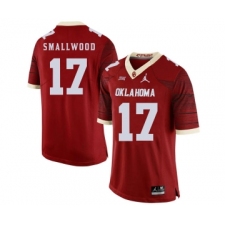 Oklahoma Sooners 17 Jordan Smallwood Red 47 Game Winning Streak College Football Jersey