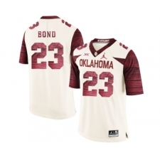 Oklahoma Sooners 23 Devante Bond White 47 Game Winning Streak College Football Jersey
