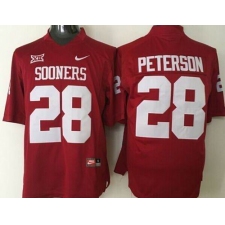 Oklahoma Sooners #28 Adrian Peterson Red Stitched NCAA Jersey