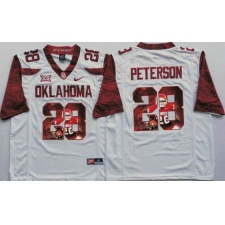 Oklahoma Sooners #28 Adrian Peterson White Player Fashion Stitched NCAA Jersey
