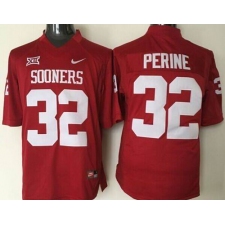 Oklahoma Sooners #32 Samaje Perine Red XII Stitched NCAA Jersey