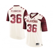 Oklahoma Sooners 36 Dimitri Flowers White 47 Game Winning Streak College Football Jersey