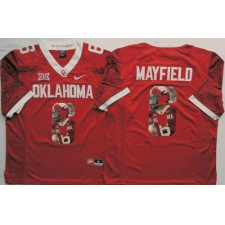 Oklahoma Sooners #6 Baker Mayfield Red Player Fashion Stitched NCAA Jersey