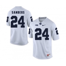 Penn State Nittany Lions 24 Miles Sanders White College Football Jersey