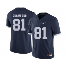 Penn State Nittany Lions 81 Jack Crawford Navy College Football Jersey