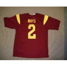 Trojans #2 Taylor Mays Red Embroidered NCAA Jersey