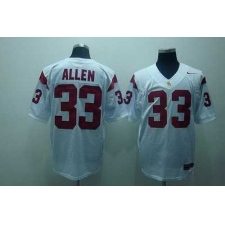 Trojans #33 Marcus Allen White Embroidered NCAA Jersey