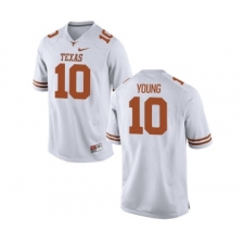 Texas Longhorns 10 Vince Young White Nike College Jersey