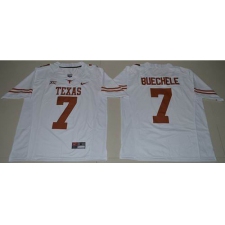 Texas Longhorns #7 Shane Buechele White Limited Stitched NCAA Jersey