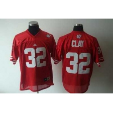 Badgers #32 Red Embroidered NCAA Jersey
