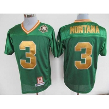 Fighting Irish 3 Montana green Basketball Embroidered NCAA Jersey