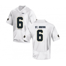 Notre Dame Fighting Irish 6 Equanimeous St. Brown White College Football Jersey