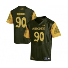 Notre Dame Fighting Irish 90 Isaac Rochell Olive Green College Football Jersey