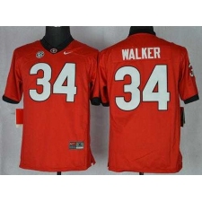 Bulldogs #34 Herschel Walker Red Stitched Youth NCAA Jersey