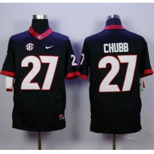 Georgia Bulldogs #27 Nick Chubb Black Limited Stitched NCAA Jersey