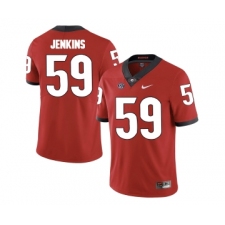 Georgia Bulldogs 59 Jordan Jenkins Red College Football Jersey