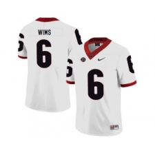 Georgia Bulldogs 6 Javon Wims White Nike College Football Jersey