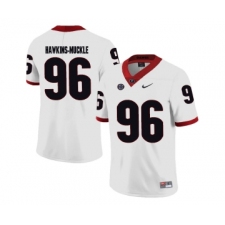 Georgia Bulldogs 96 DaQuan Hawkins-Muckle White College Football Jersey