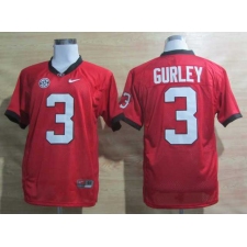 NEW Georgia Bulldogs Todd Gurley 3 Red 2012 SEC Patch College Football Jerseys