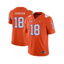 Clemson Tigers 18 Jadar Johnson Orange Nike College Football Jersey