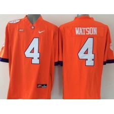 Clemson Tigers #4 Deshaun Watson Orange Limited Stitched NCAA Jersey