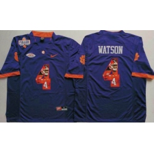 Clemson Tigers #4 Deshaun Watson Purple Player Fashion Stitched NCAA Jersey