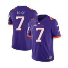 Clemson Tigers 7 Chase Brice Purple Nike College Football Jersey