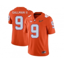 Clemson Tigers 9 Wayne Gallman II Orange With Diamond Logo College Football Jersey
