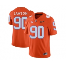 Clemson Tigers 90 Shaq Lawson Orange With Diamond Logo College Football Jersey