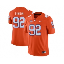 Clemson Tigers 92 Bradley Pinion Orange Nike College Football Jersey