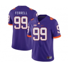 Clemson Tigers 99 Clelin Ferrell Purple Nike College Football Jersey