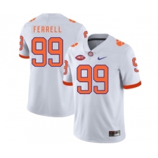 Clemson Tigers 99 Clelin Ferrell White Nike College Football Jersey