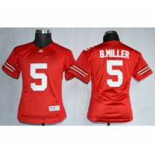 Ohio State Buckeyes 5 B.Miller Red College Women Jerseys