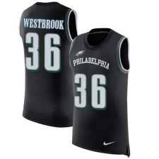 Men's Nike Philadelphia Eagles #36 Brian Westbrook Black Rush Player Name & Number Tank Top NFL Jersey