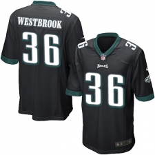Men's Nike Philadelphia Eagles #36 Brian Westbrook Game Black Alternate NFL Jersey