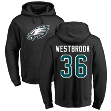 Nike Philadelphia Eagles #36 Brian Westbrook Black Name & Number Logo Pullover Hoodie