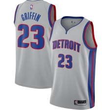 Men's Detroit Pistons #23 Blake Griffin Jordan Brand Silver 2020-21 Swingman Jersey