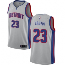 Men's Nike Detroit Pistons #23 Blake Griffin Swingman Silver NBA Jersey Statement Edition