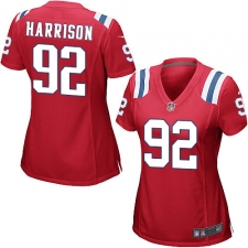 Women's Nike New England Patriots #92 James Harrison Game Red Alternate NFL Jersey