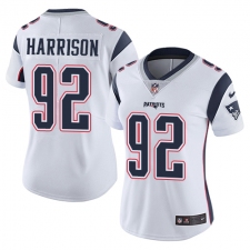 Women's Nike New England Patriots #92 James Harrison White Vapor Untouchable Limited Player NFL Jersey