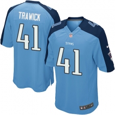 Men's Nike Tennessee Titans #41 Brynden Trawick Game Light Blue Team Color NFL Jersey