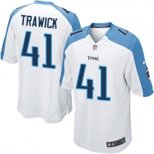 Men's Nike Tennessee Titans #41 Brynden Trawick Game White NFL Jersey