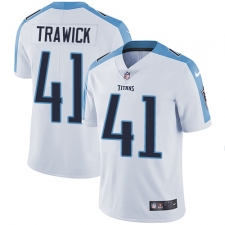 Men's Nike Tennessee Titans #41 Brynden Trawick White Vapor Untouchable Limited Player NFL Jersey