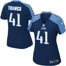 Women's Nike Tennessee Titans #41 Brynden Trawick Game Navy Blue Alternate NFL Jersey