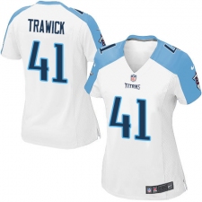 Women's Nike Tennessee Titans #41 Brynden Trawick Game White NFL Jersey