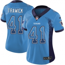 Women's Nike Tennessee Titans #41 Brynden Trawick Limited Blue Rush Drift Fashion NFL Jersey