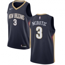 Men's Nike New Orleans Pelicans #3 Nikola Mirotic Swingman Navy Blue NBA Jersey - Icon Edition